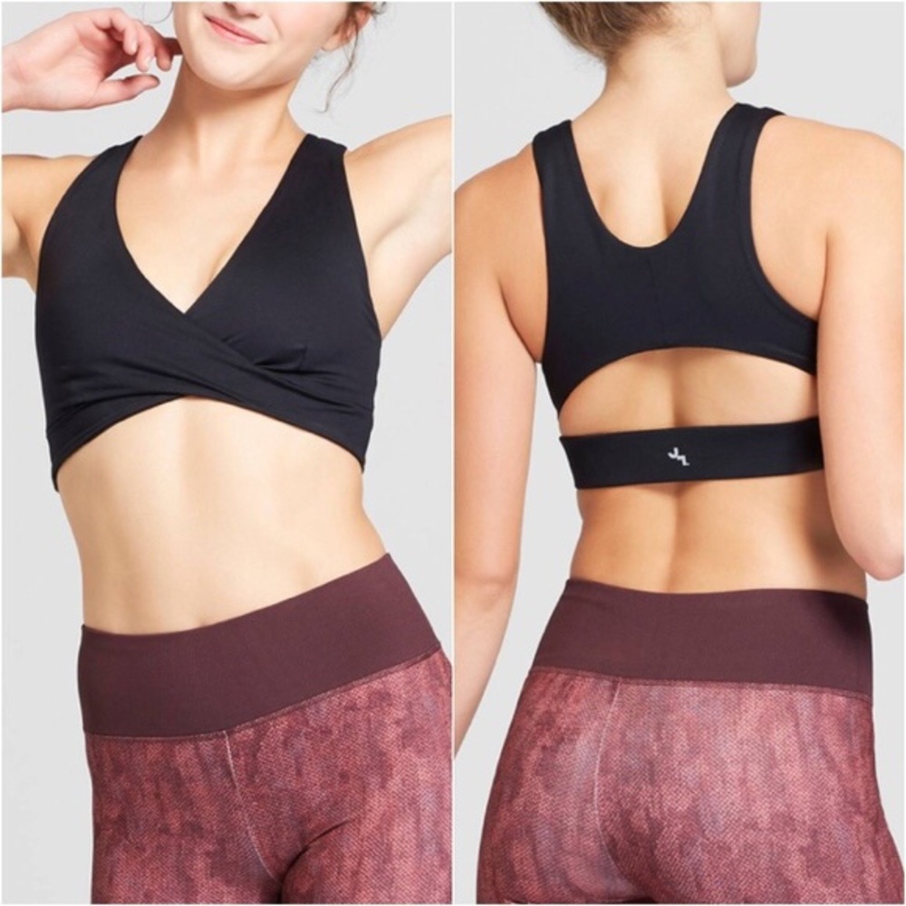 Joy Lab Black wrap bra XS